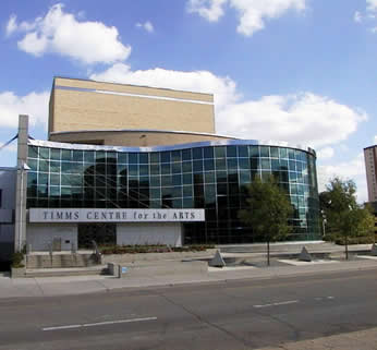 Timms Centre for the Arts outside front view